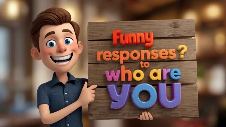 funny responses to who are you